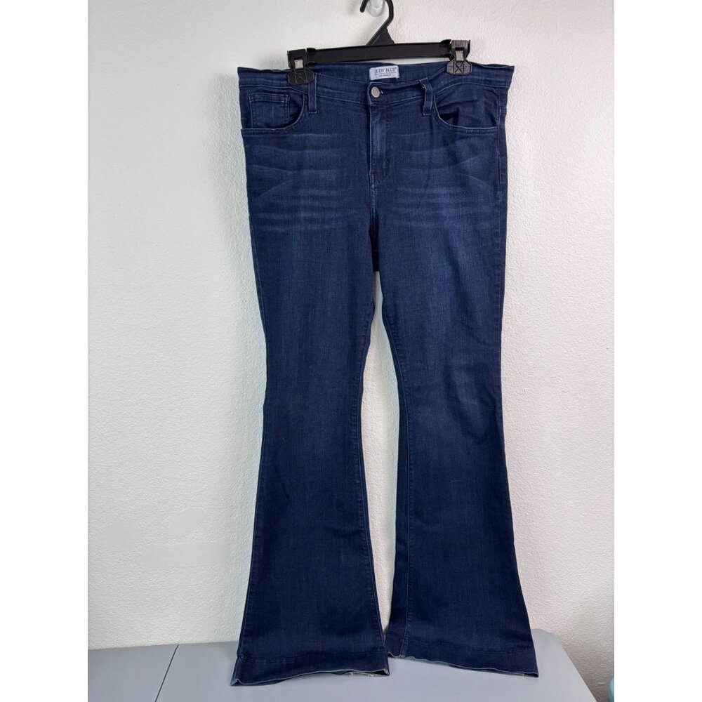 Judy Blue women's 2XL‎ dark wash high rise flare stretch denim jeans